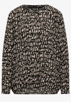 Blouse met gesmockte halslijn