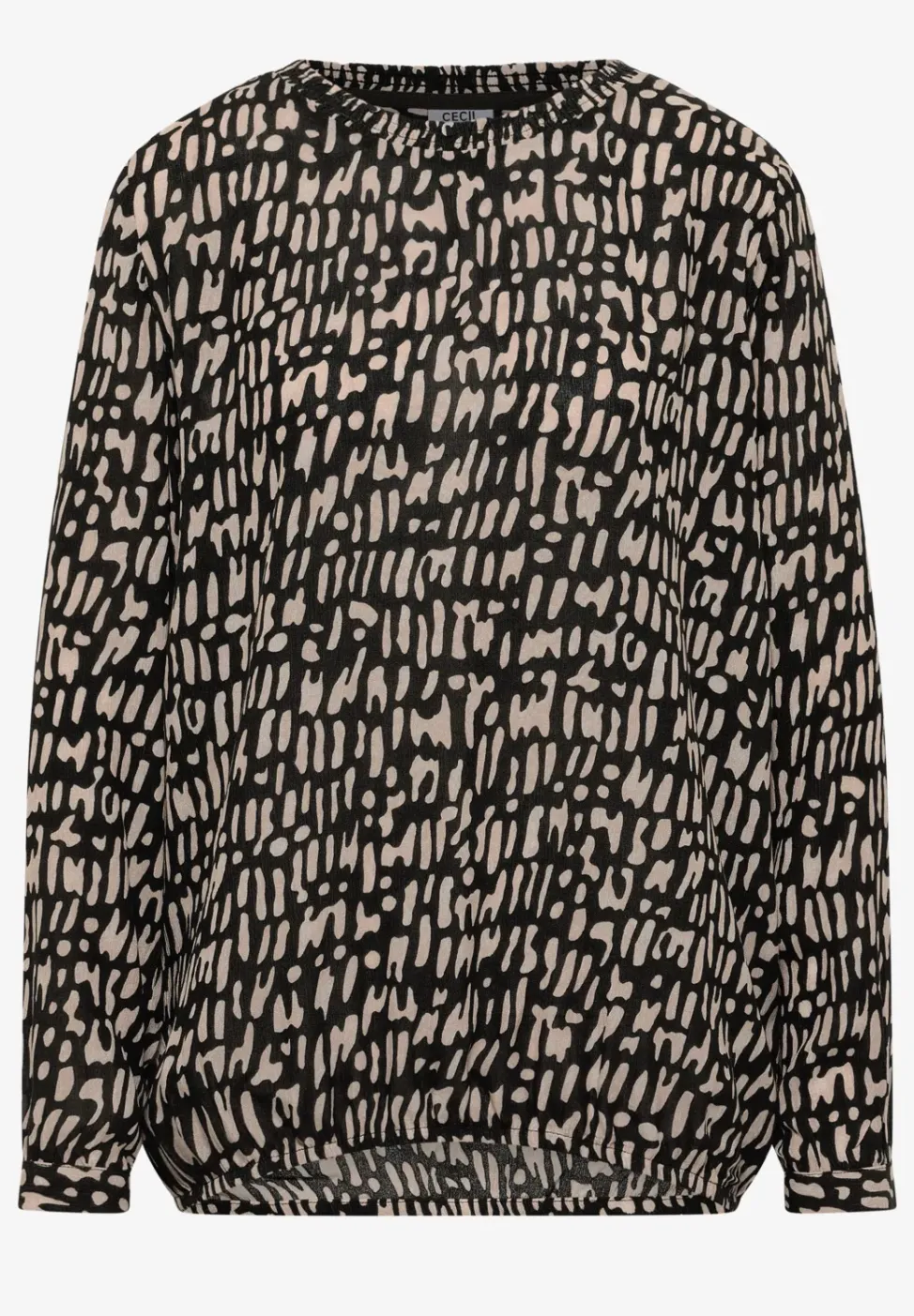 Blouse met gesmockte halslijn