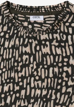 Blouse met gesmockte halslijn