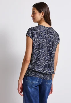 Blouse met gesmokte zoom