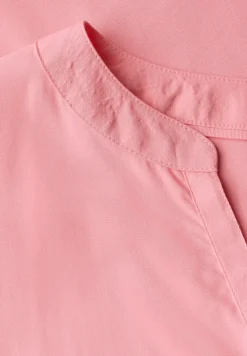 Blouse met gespleten hals in effen kleur