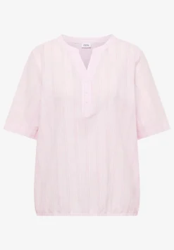 Blouse met gespleten hals en strepen