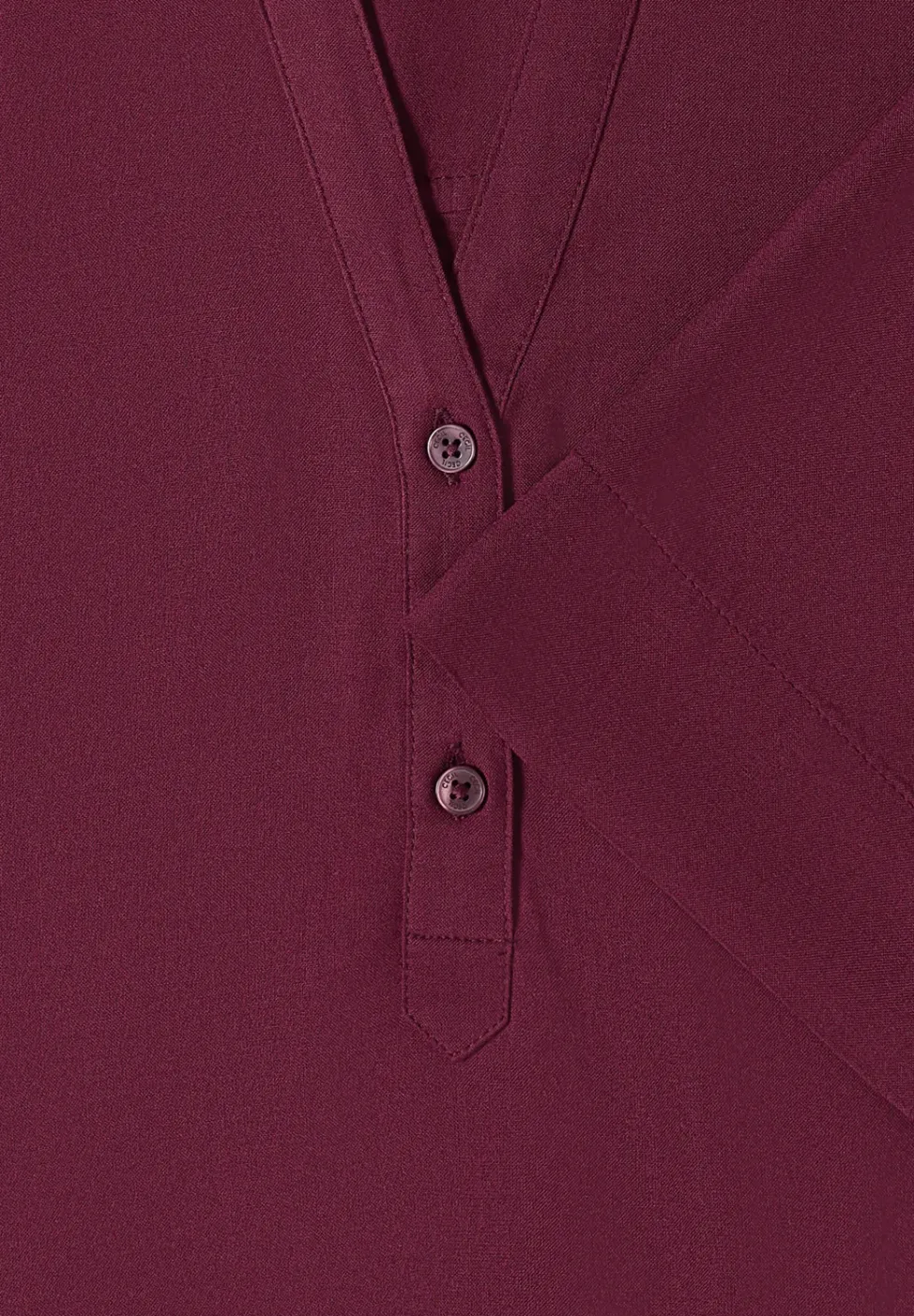 Blouse met gespleten hals en elastische zoom
