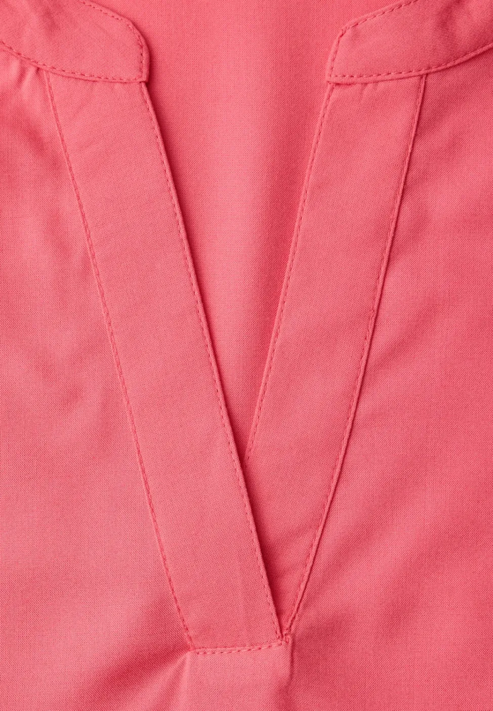 Blouse met gespleten hals en omslag