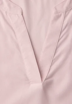 Blouse met gespleten hals en omslag