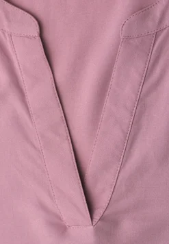 Blouse met gespleten hals en omslag