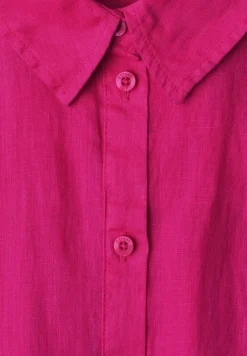 Blouse met hangende schouder in linnen