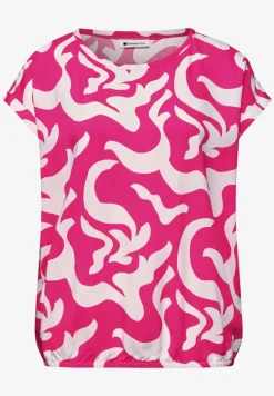 Blouse met hangende schouder en print