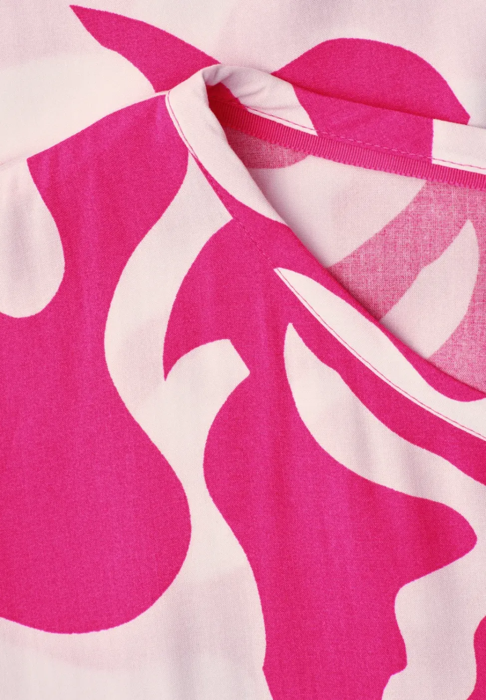 Blouse met hangende schouder en print