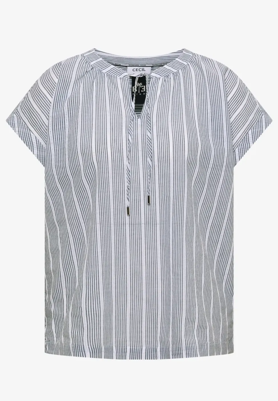 Blouse met hangende schouder en structuur