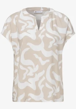 Blouse met hangende schouder en print