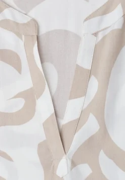Blouse met hangende schouder en print