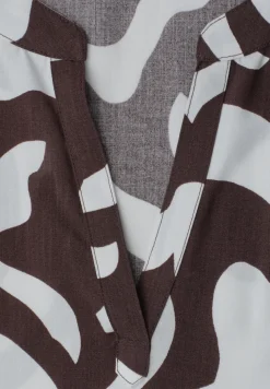 Blouse met hangende schouder en print