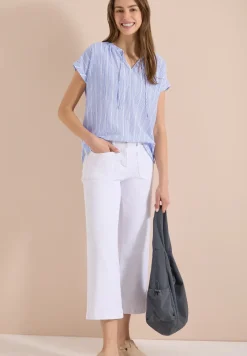Blouse met hangende schouder en structuur