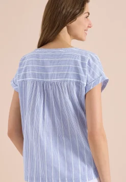 Blouse met hangende schouder en structuur
