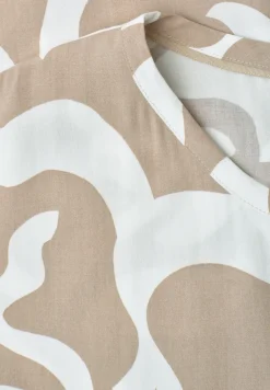 Blouse met hangende schouder en print
