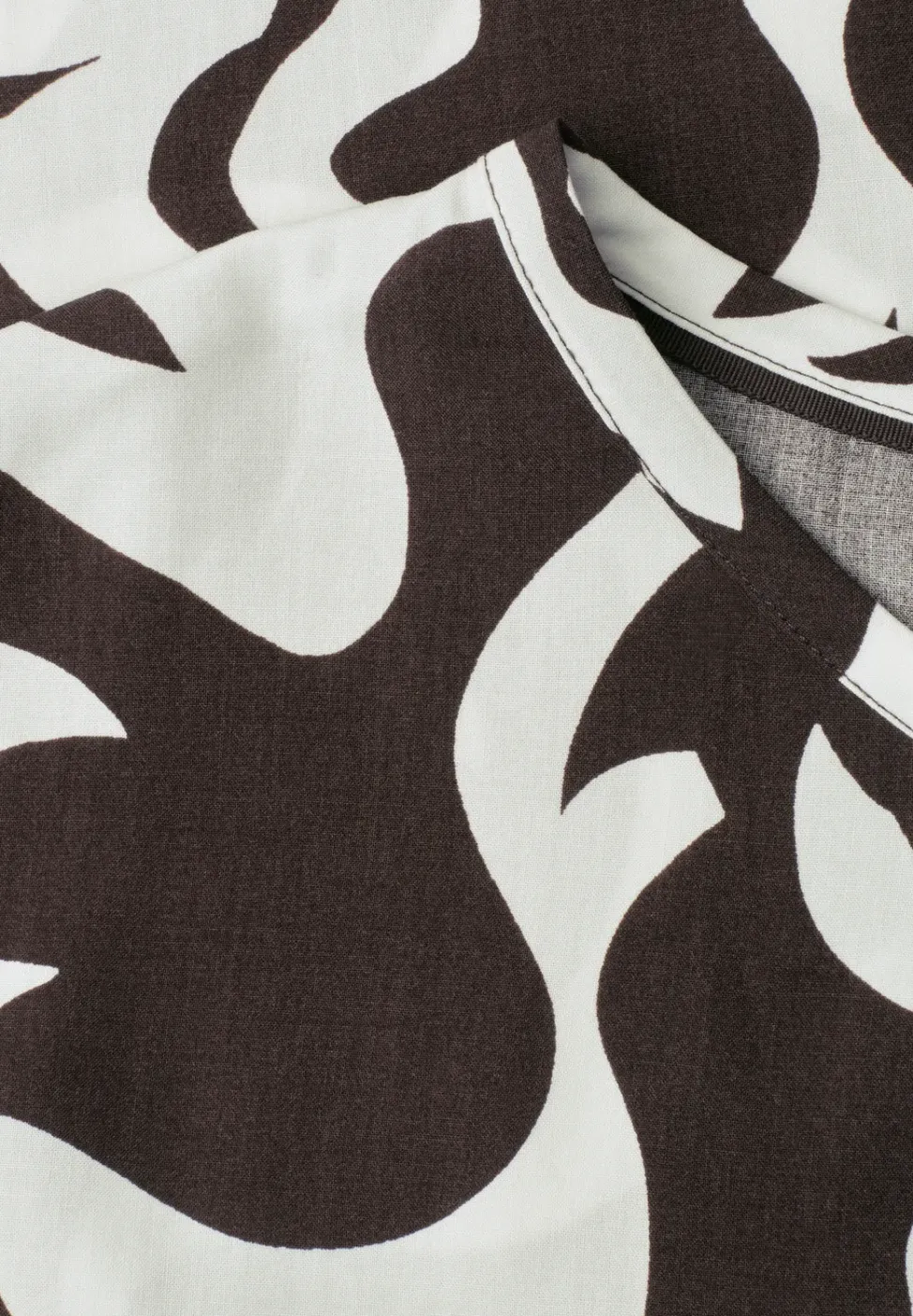 Blouse met hangende schouder en print