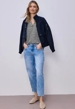 Blouse met korte mouwen en omslag