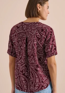 Blouse met korte mouwen en paisleyprint