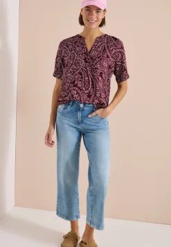 Blouse met korte mouwen en paisleyprint