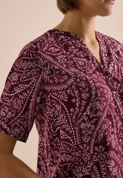 Blouse met korte mouwen en paisleyprint