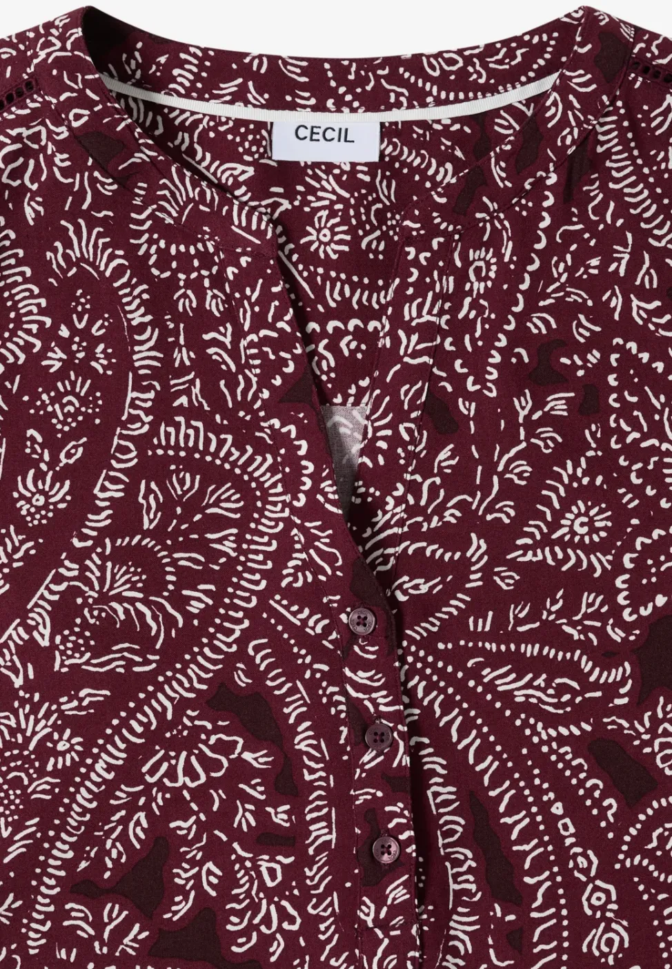 Blouse met korte mouwen en paisleyprint