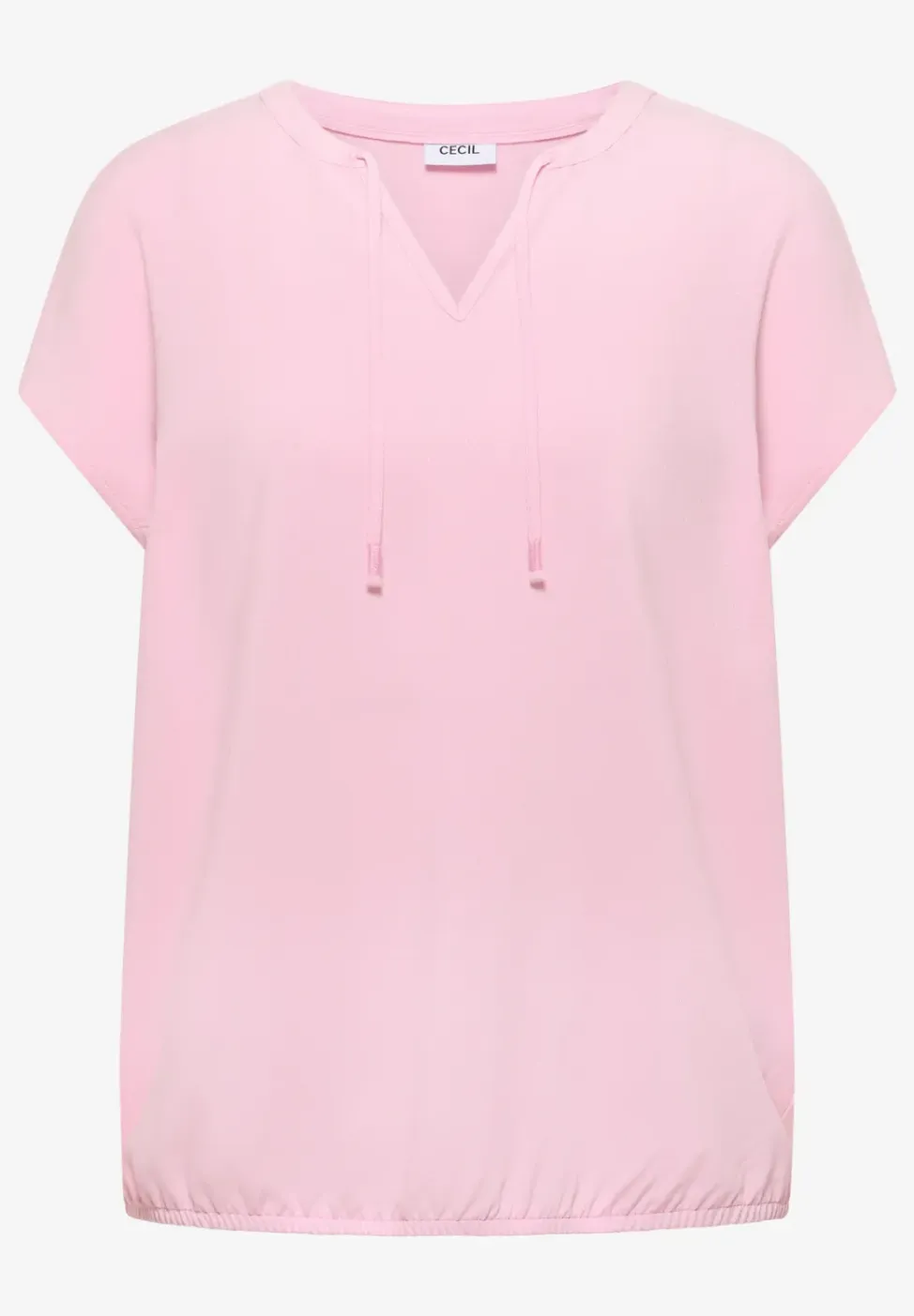 Blouse met korte mouwen en structuurmix