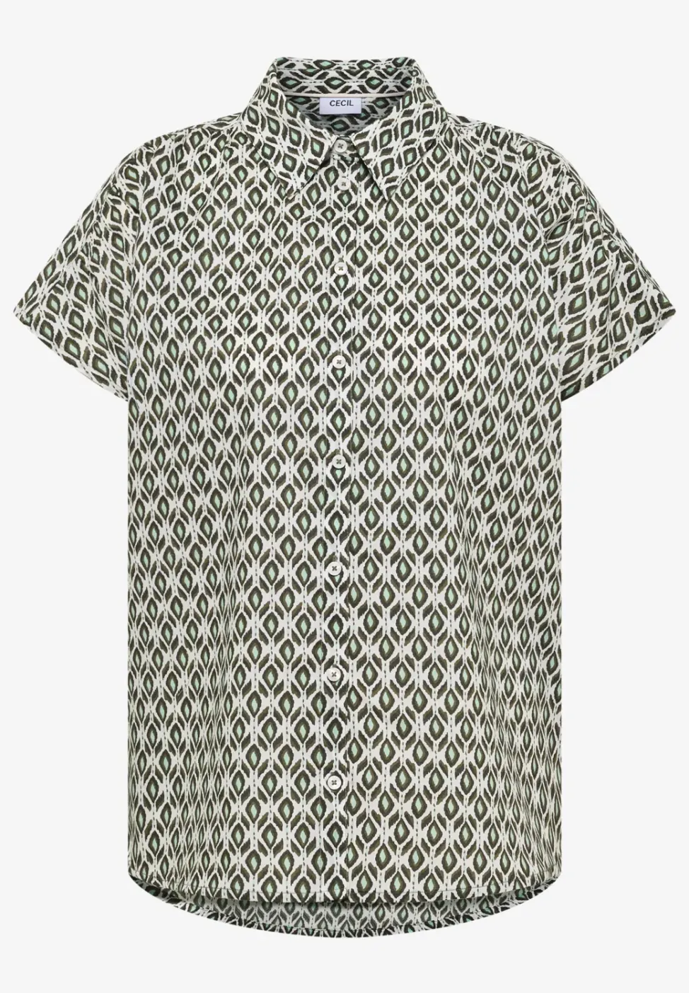 Blouse met korte mouwen en minimale print