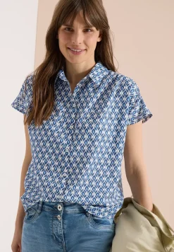 Blouse met korte mouwen en minimale print