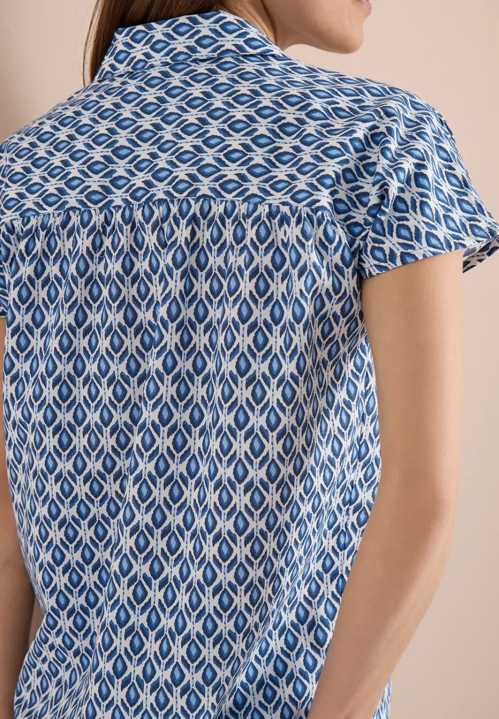 Blouse met korte mouwen en minimale print