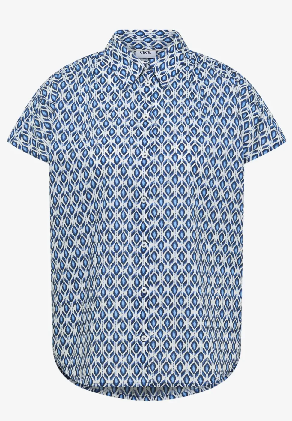 Blouse met korte mouwen en minimale print