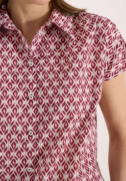 Blouse met korte mouwen en minimale print