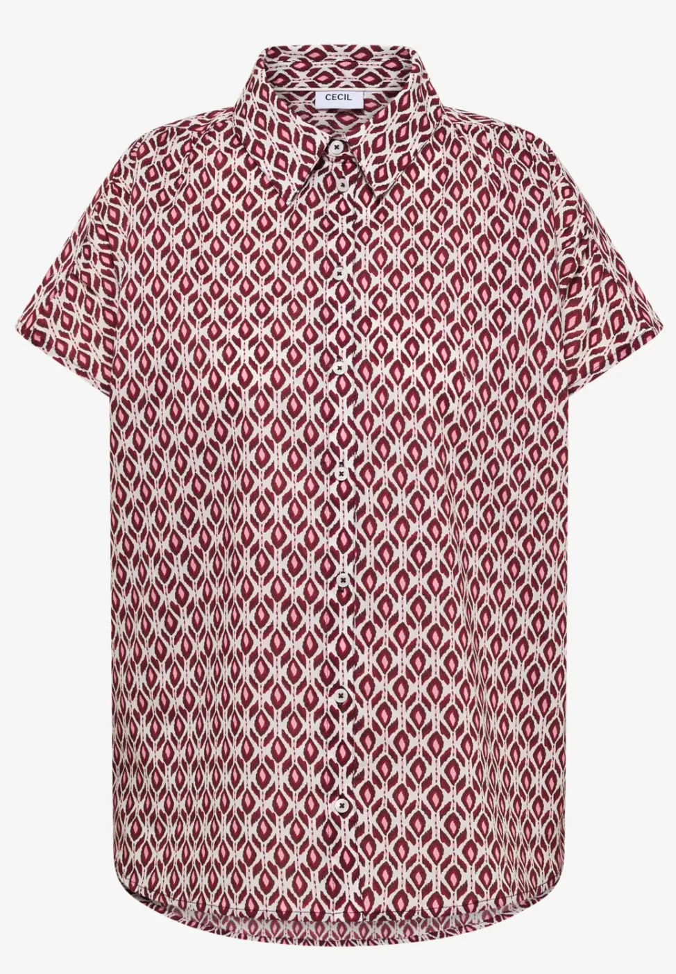Blouse met korte mouwen en minimale print