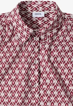 Blouse met korte mouwen en minimale print