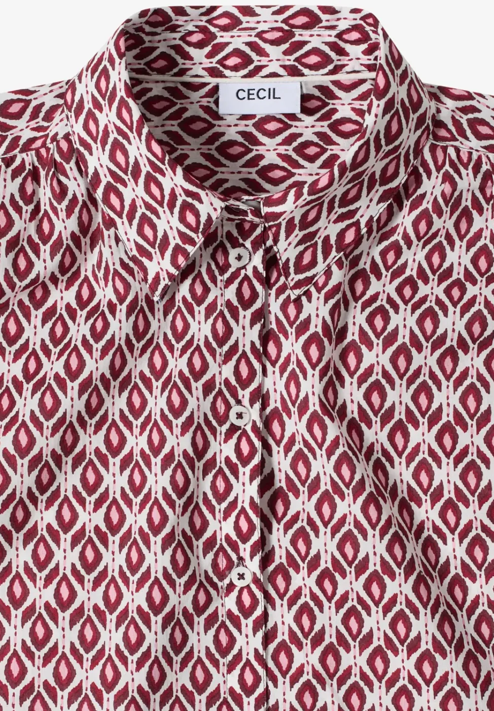 Blouse met korte mouwen en minimale print