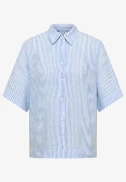 Blouse met korte mouwen van puur linnen