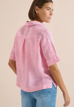 Blouse met korte mouwen van puur linnen