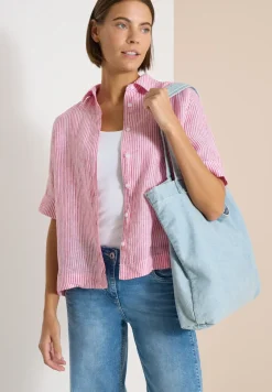 Blouse met korte mouwen van puur linnen