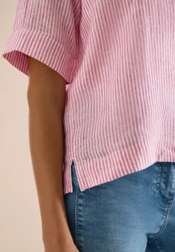 Blouse met korte mouwen van puur linnen