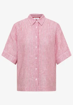 Blouse met korte mouwen van puur linnen
