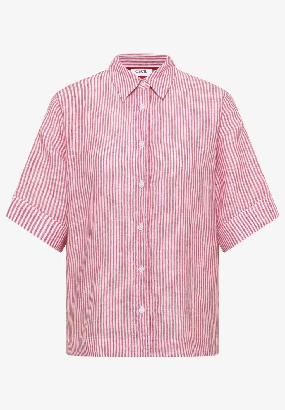 Blouse met korte mouwen van puur linnen