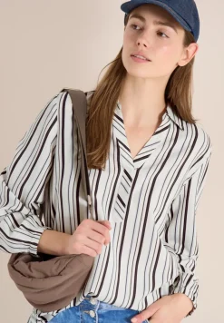 Blouse met lange mouwen en meerkleurige strepen