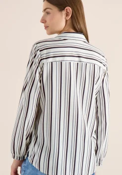 Blouse met lange mouwen en meerkleurige strepen