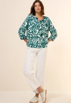 Blouse met linnen inhoud