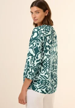 Blouse met linnen inhoud