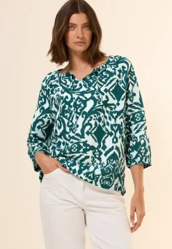 Blouse met linnen inhoud