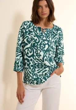 Blouse met linnen inhoud