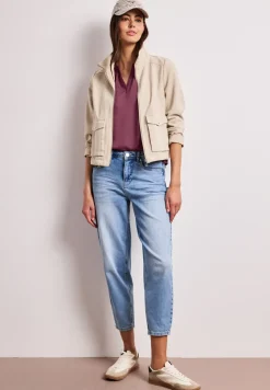 Blouse met losse schouders en gespleten hals