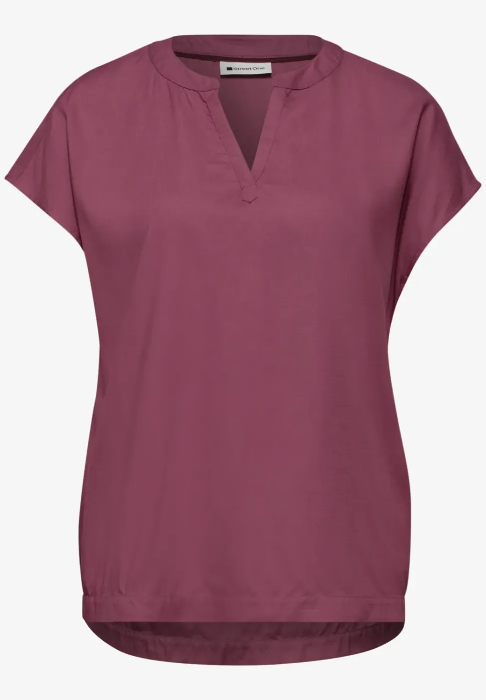 Blouse met losse schouders en gespleten hals
