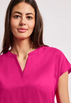 Blouse met losse schouders en gespleten hals